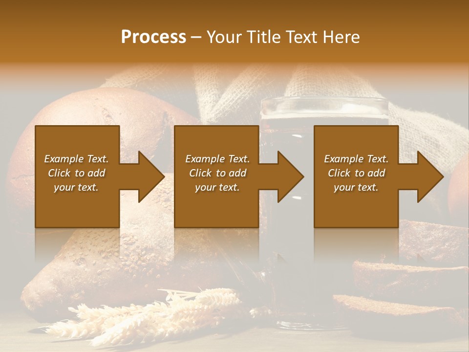 Brown Bubble Golden PowerPoint Template