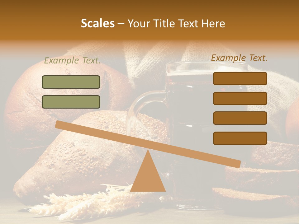 Brown Bubble Golden PowerPoint Template