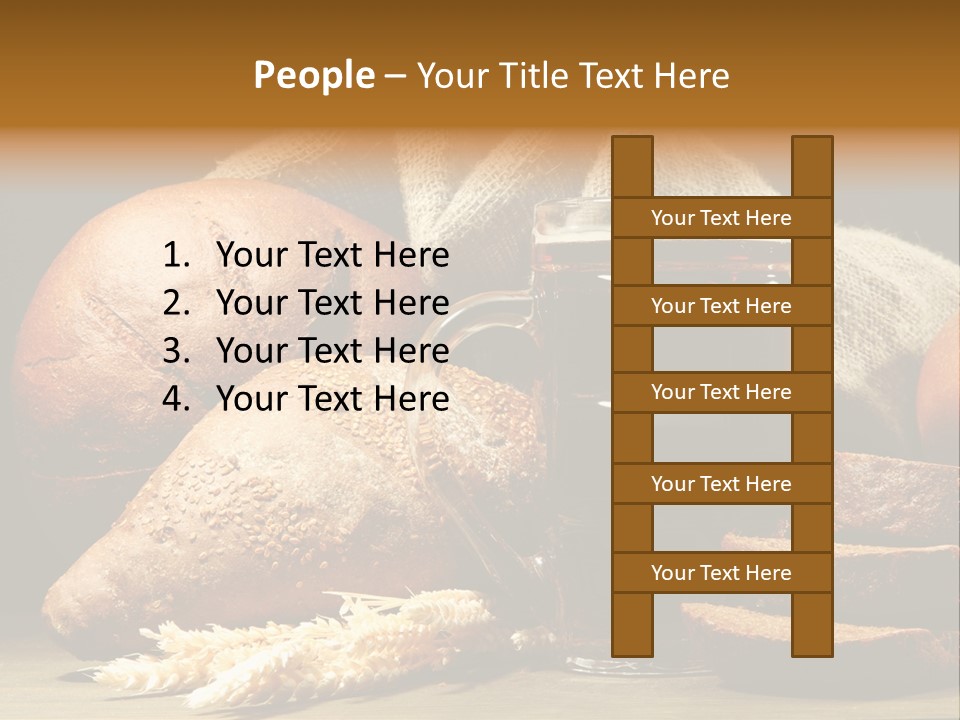 Brown Bubble Golden PowerPoint Template