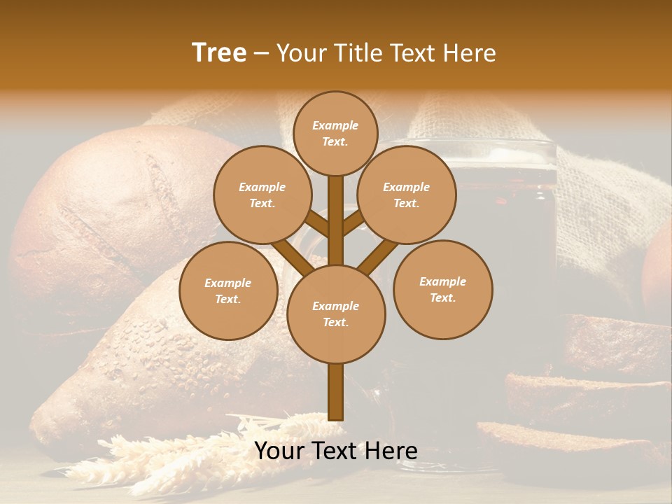 Brown Bubble Golden PowerPoint Template