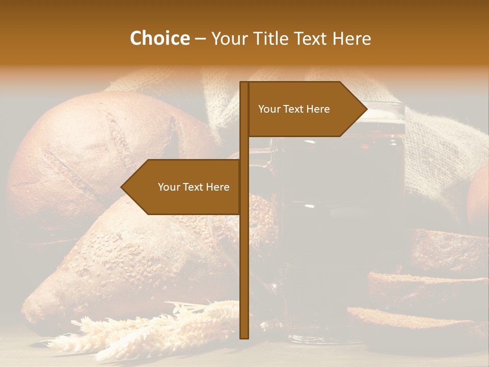 Brown Bubble Golden PowerPoint Template