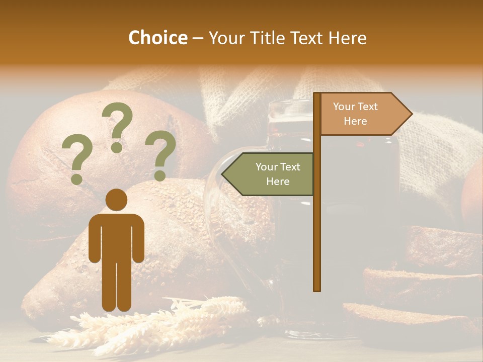 Brown Bubble Golden PowerPoint Template