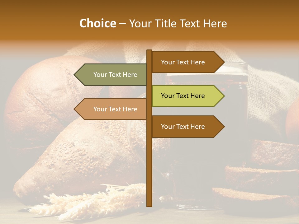 Brown Bubble Golden PowerPoint Template