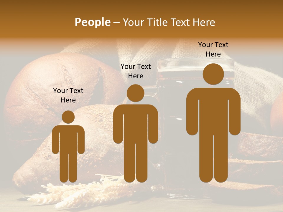 Brown Bubble Golden PowerPoint Template