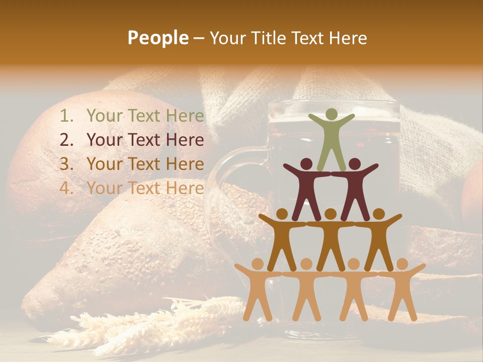 Brown Bubble Golden PowerPoint Template