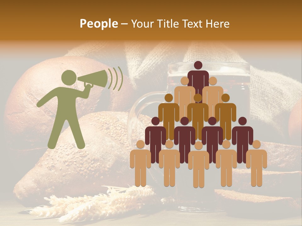 Brown Bubble Golden PowerPoint Template