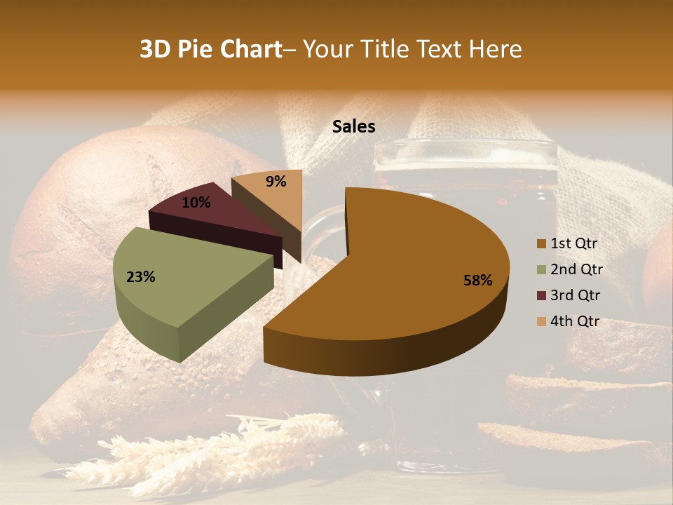 Brown Bubble Golden PowerPoint Template