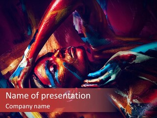 Yellow One Paintings PowerPoint Template