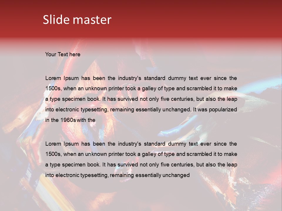 Yellow One Paintings PowerPoint Template