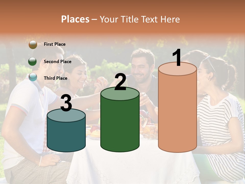 Caucasian Food Extended Family PowerPoint Template