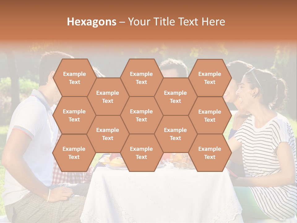 Caucasian Food Extended Family PowerPoint Template