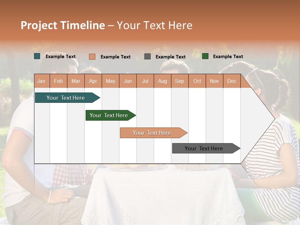Caucasian Food Extended Family PowerPoint Template