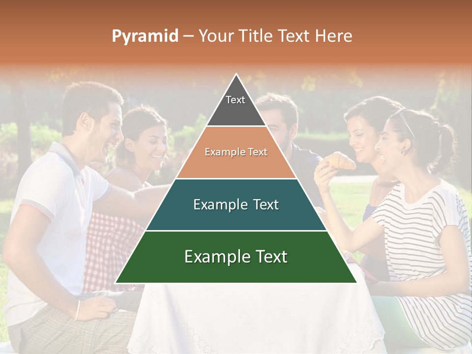 Caucasian Food Extended Family PowerPoint Template