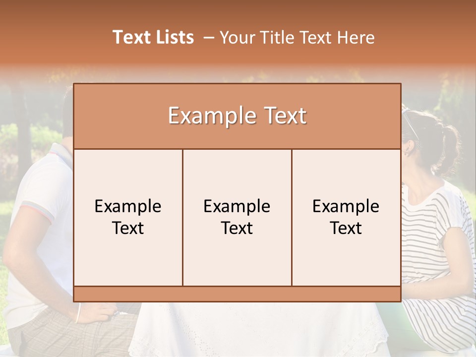 Caucasian Food Extended Family PowerPoint Template