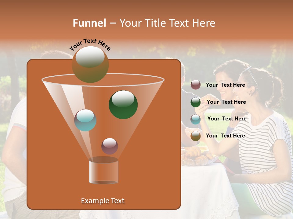 Caucasian Food Extended Family PowerPoint Template