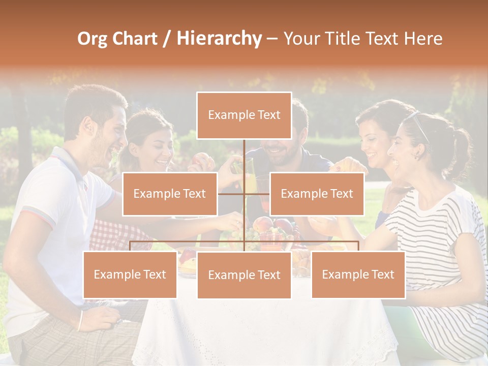 Caucasian Food Extended Family PowerPoint Template