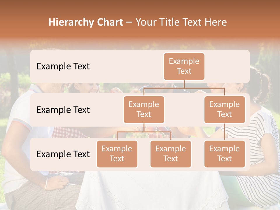 Caucasian Food Extended Family PowerPoint Template