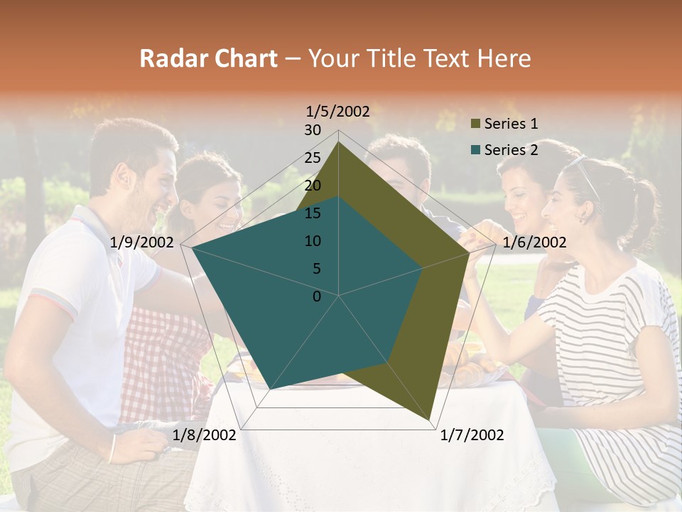 Caucasian Food Extended Family PowerPoint Template