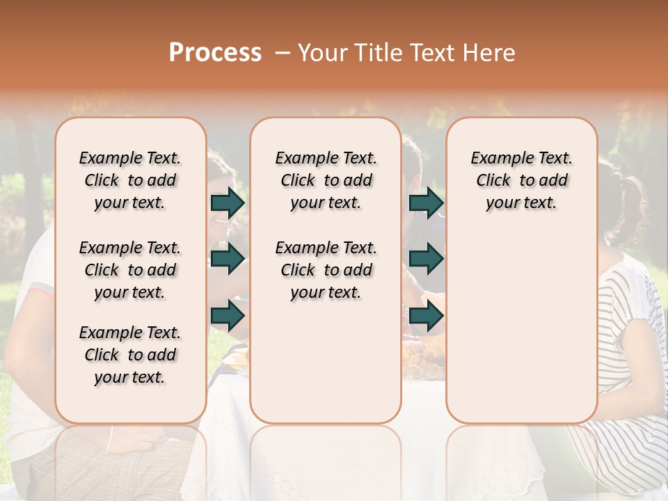 Caucasian Food Extended Family PowerPoint Template