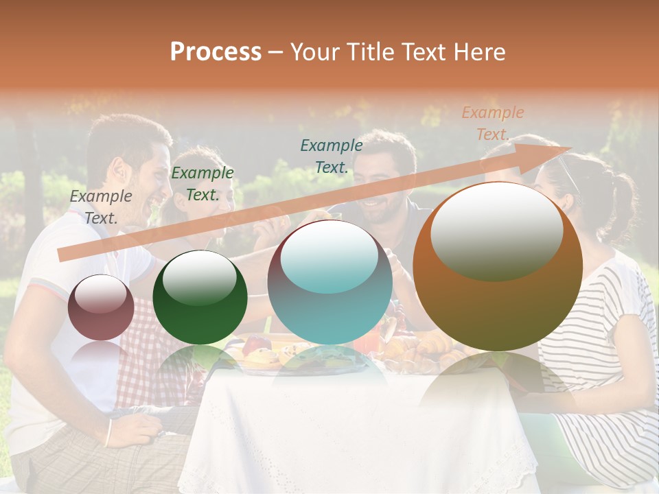 Caucasian Food Extended Family PowerPoint Template