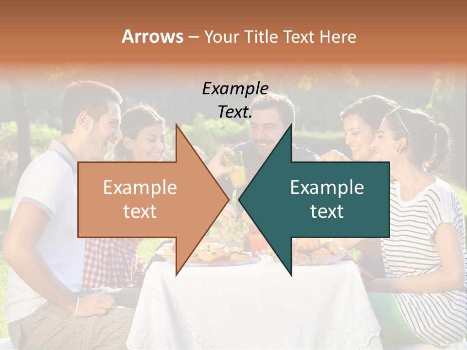 Caucasian Food Extended Family PowerPoint Template