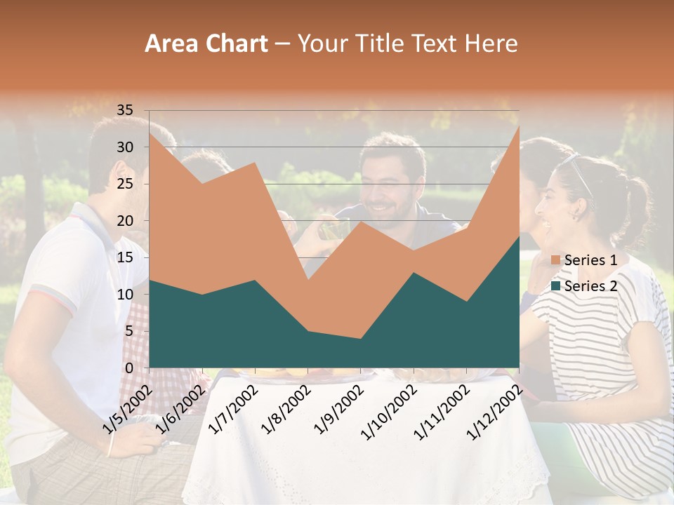Caucasian Food Extended Family PowerPoint Template