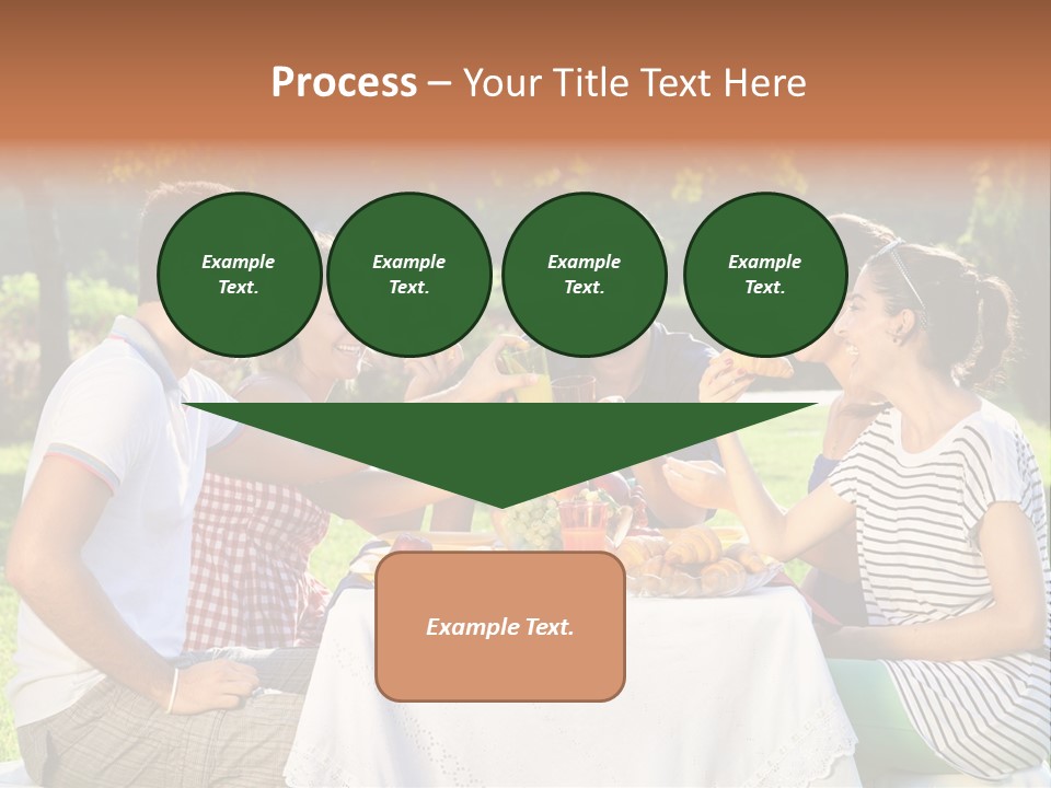 Caucasian Food Extended Family PowerPoint Template