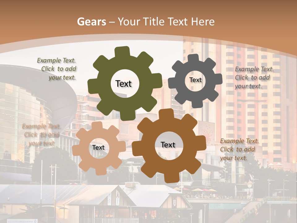 Building Water People PowerPoint Template