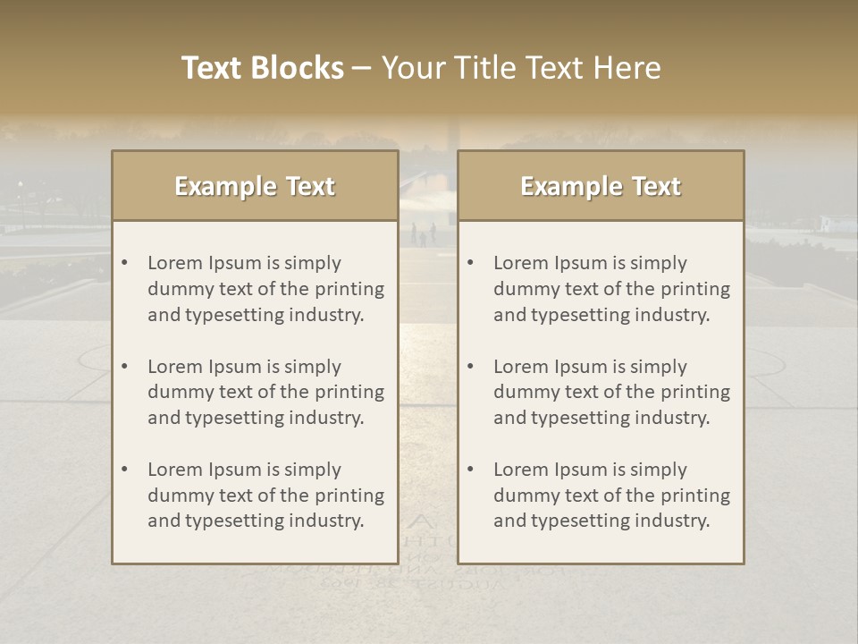 Columbia American Architecture PowerPoint Template