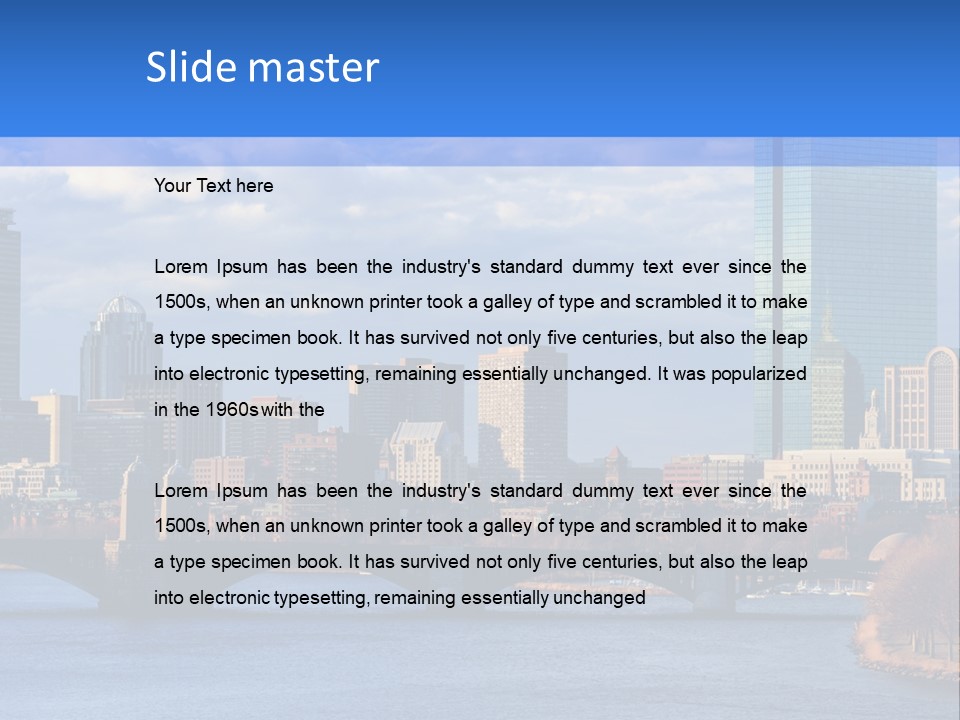 Travel Skyline Cloudy Sky PowerPoint Template