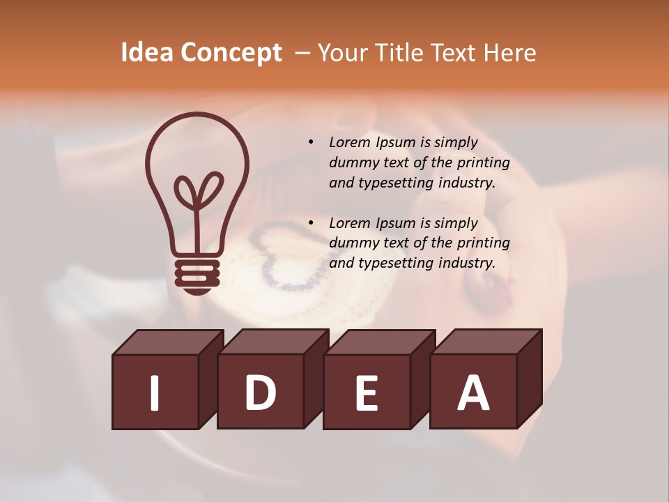 Coffeecup Breakfast Brown PowerPoint Template