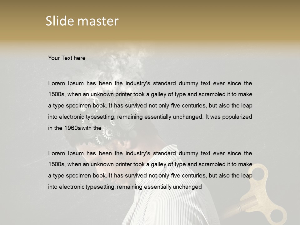 Worker Sadness Technology PowerPoint Template