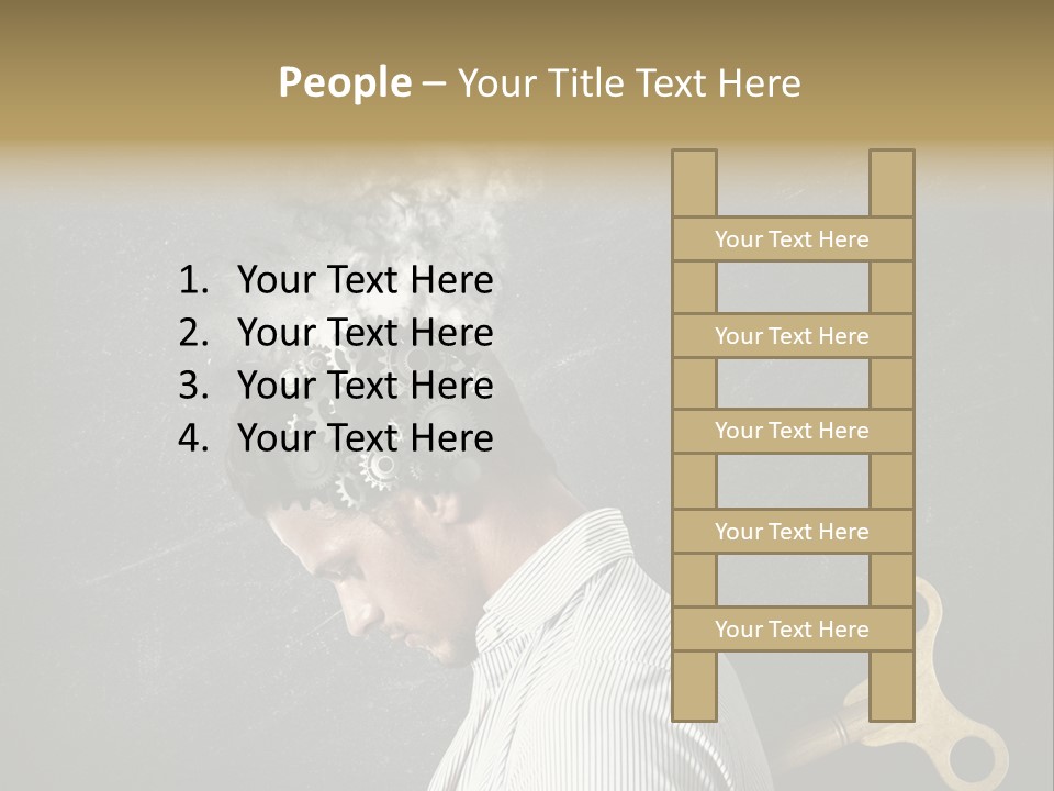 Worker Sadness Technology PowerPoint Template