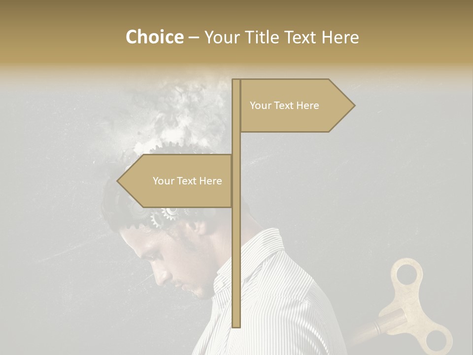 Worker Sadness Technology PowerPoint Template