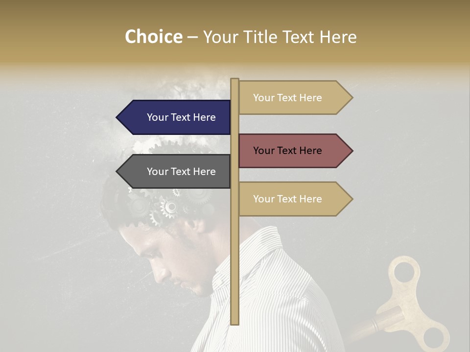 Worker Sadness Technology PowerPoint Template