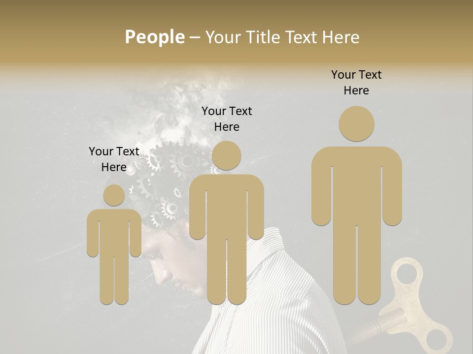 Worker Sadness Technology PowerPoint Template