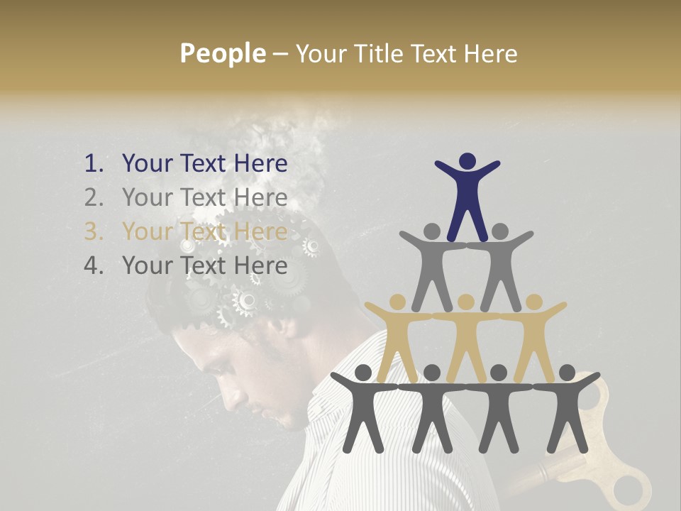 Worker Sadness Technology PowerPoint Template