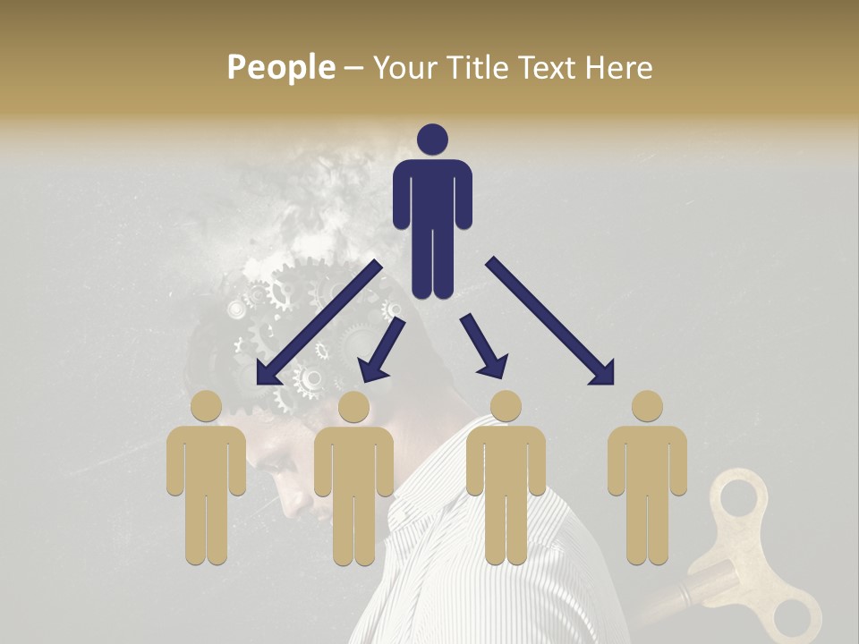 Worker Sadness Technology PowerPoint Template