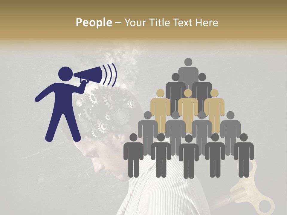 Worker Sadness Technology PowerPoint Template