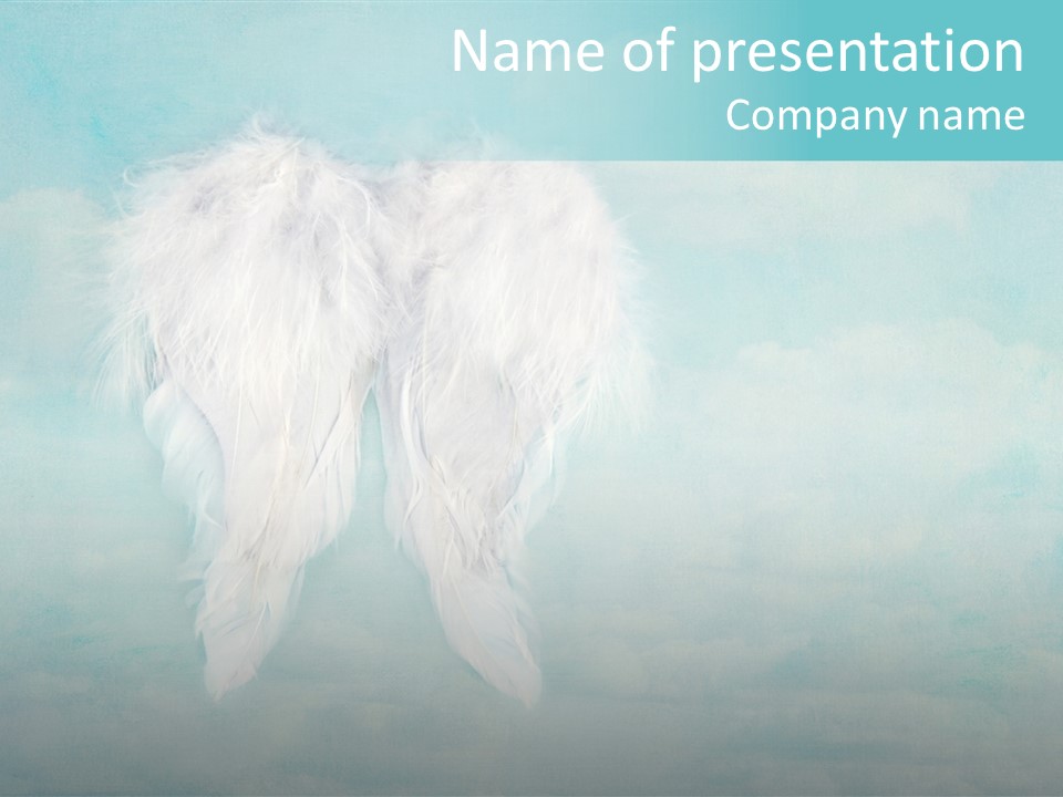 Delicate Angel Innocence PowerPoint Template