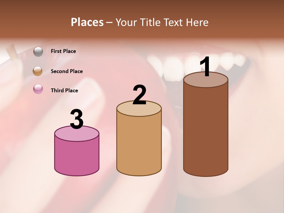 Brunette Lady Laugh PowerPoint Template