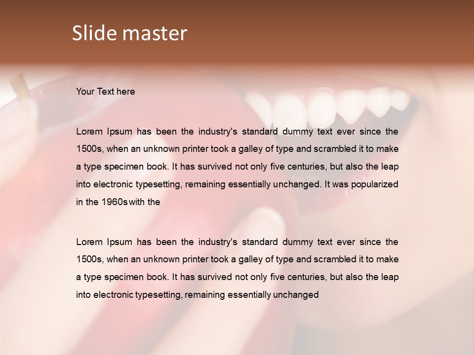 Brunette Lady Laugh PowerPoint Template