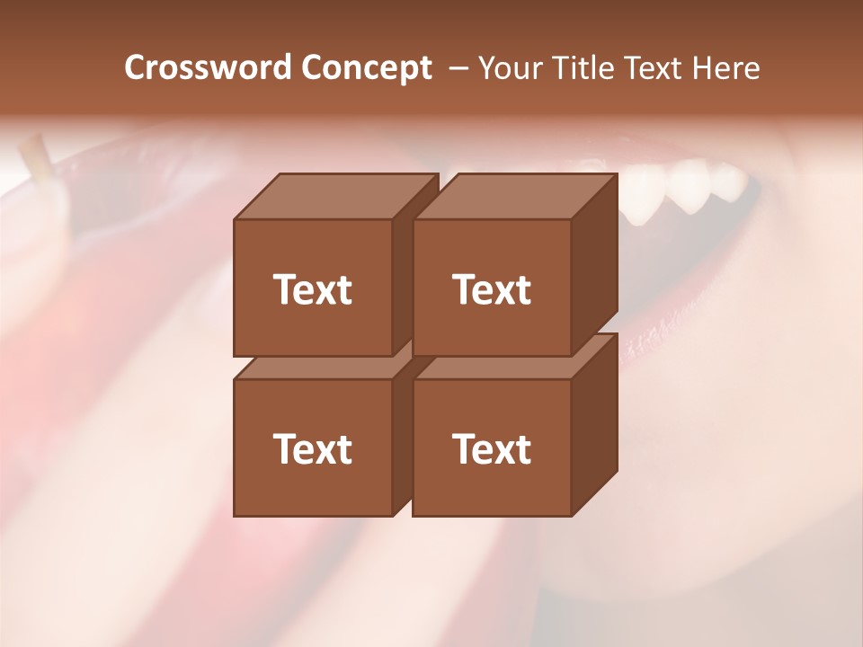 Brunette Lady Laugh PowerPoint Template