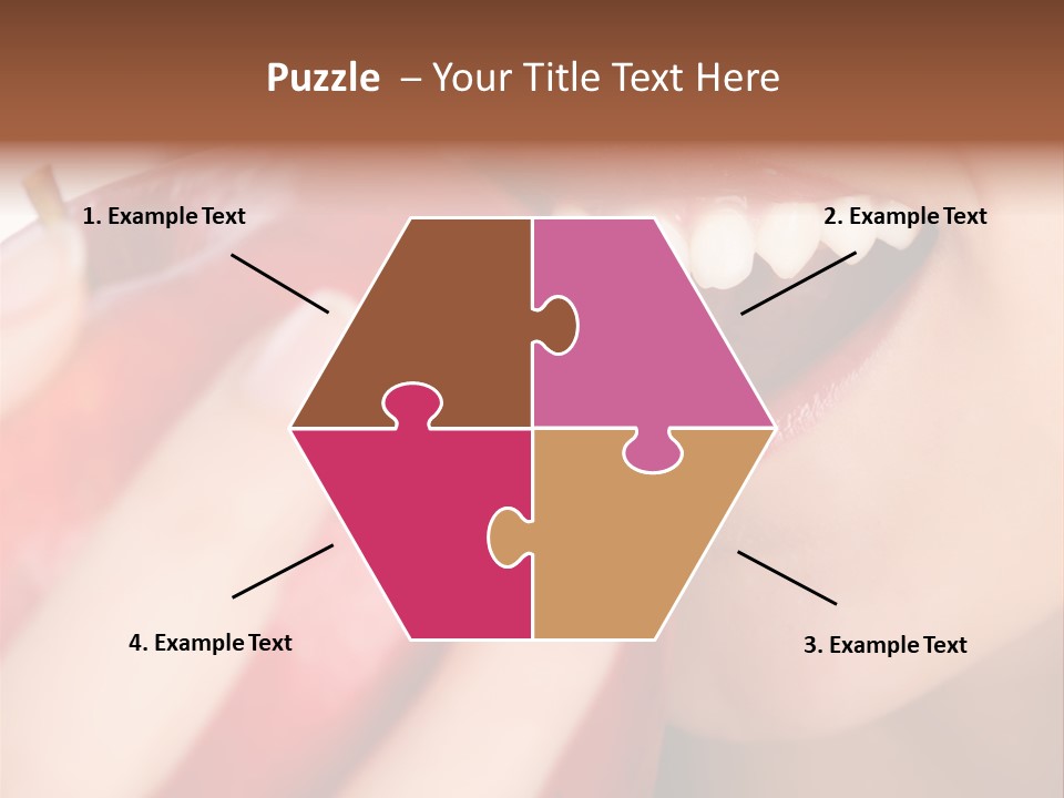 Brunette Lady Laugh PowerPoint Template