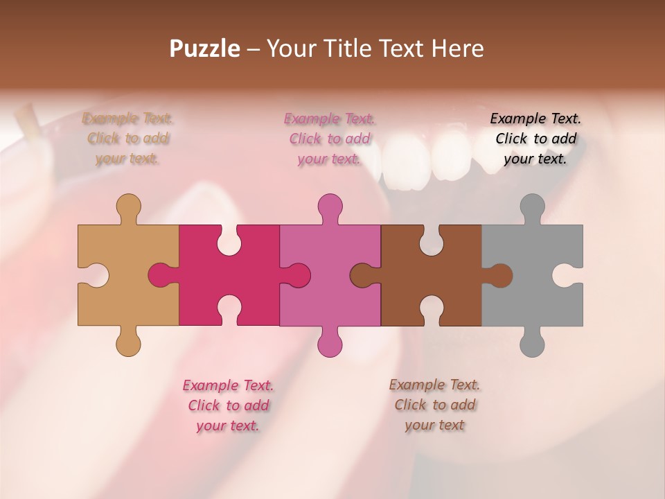 Brunette Lady Laugh PowerPoint Template