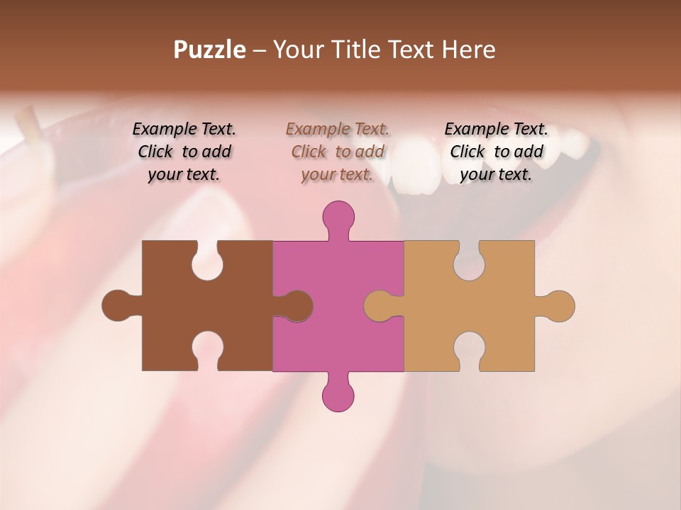 Brunette Lady Laugh PowerPoint Template