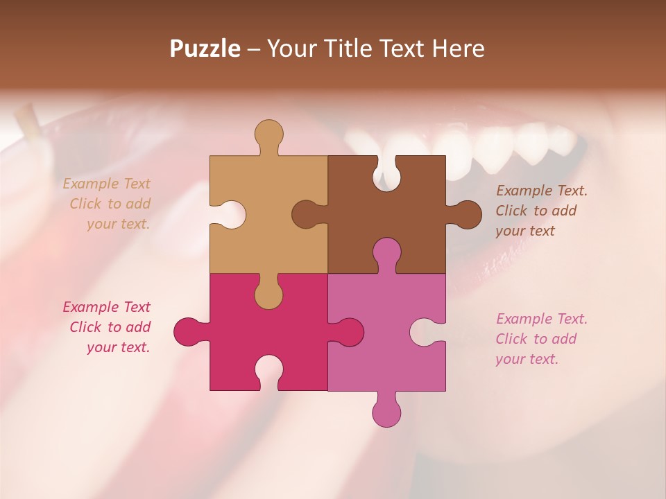 Brunette Lady Laugh PowerPoint Template