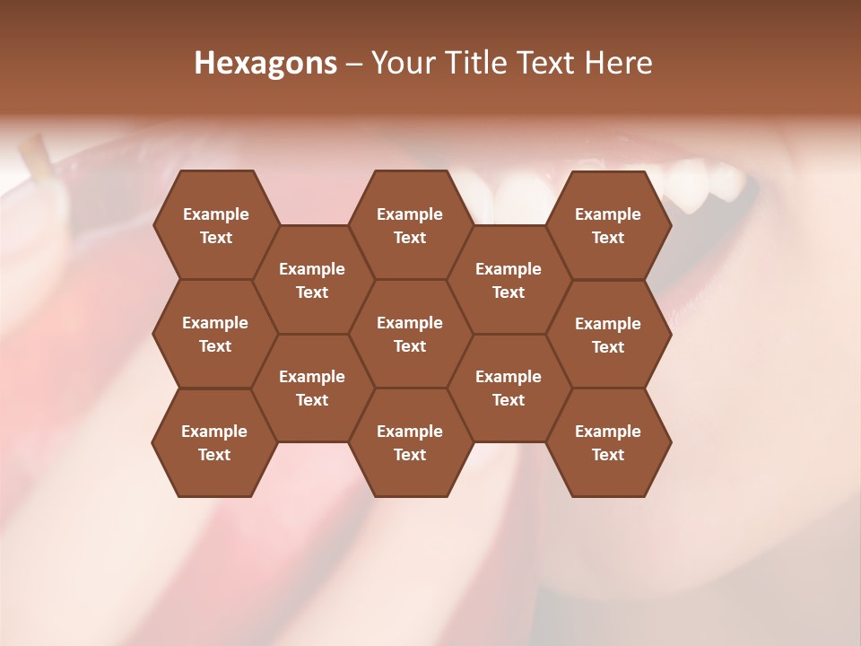 Brunette Lady Laugh PowerPoint Template