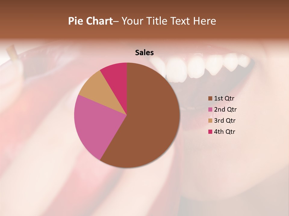 Brunette Lady Laugh PowerPoint Template