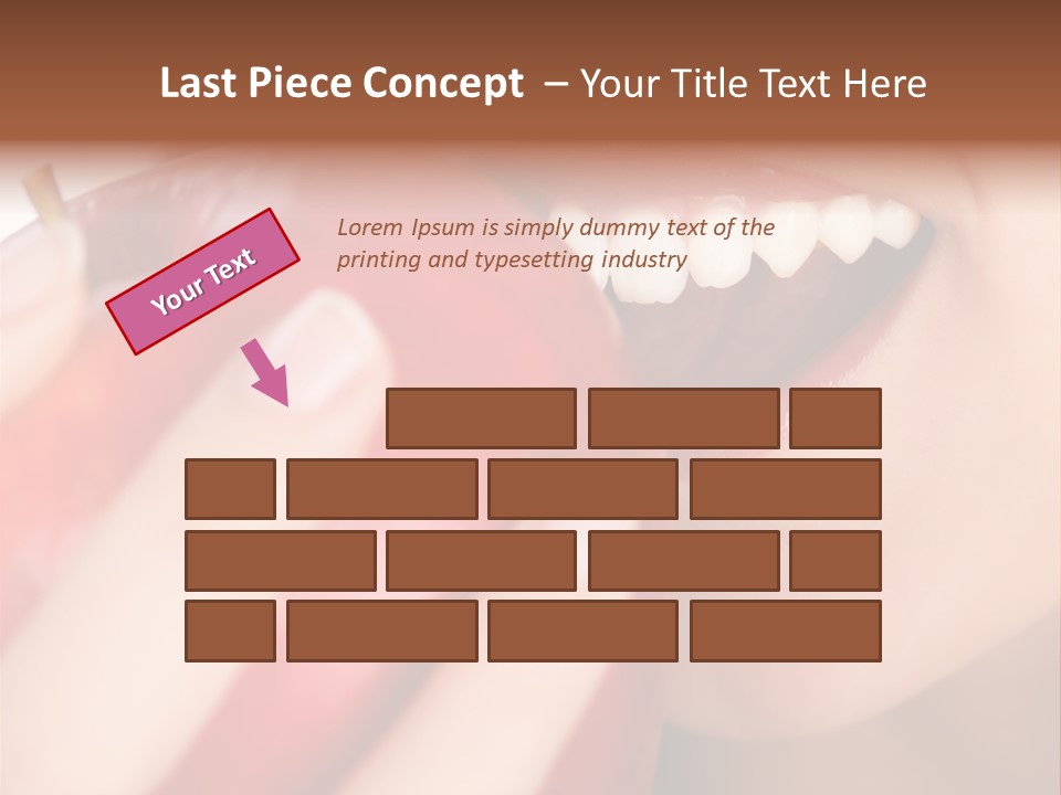 Brunette Lady Laugh PowerPoint Template